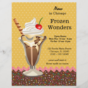 Sundae * choose background colour flyer