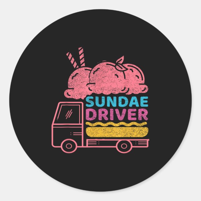 Sundae Driver Weed Strain  Classic Round Sticker (Front)