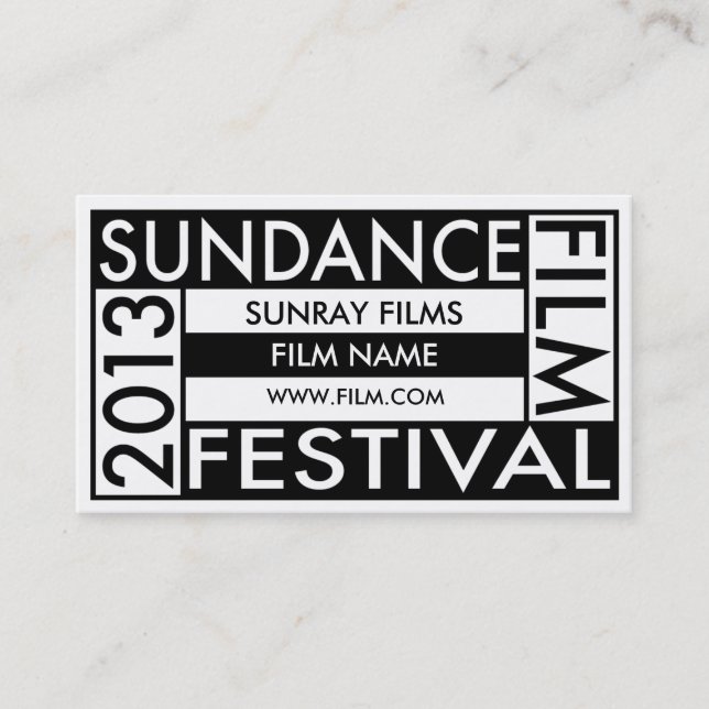 Sundance Film Festival 2013 Business Card (Front)