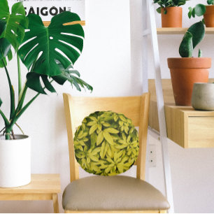 Sundance Mexican Orange Plant Floral Round Pillow