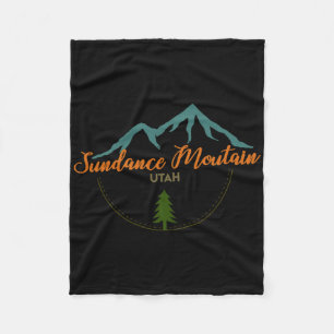Sundance Mountain Utah Adventure Skiing Snowboard Fleece Blanket