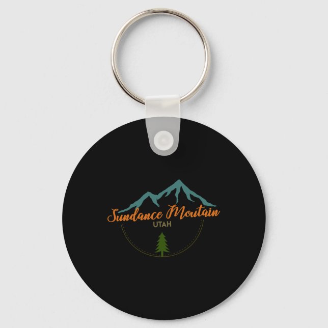 Sundance Mountain Utah Adventure Skiing Snowboard  Keychain (Front)