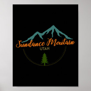 Sundance Mountain Utah Adventure Skiing Snowboard Poster