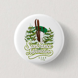 Sundance Mountain Utah Ski logo 1 Inch Round Button