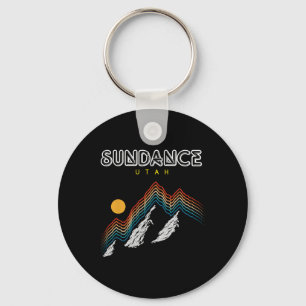 Sundance Utah - Usa Hiking And Climbing 1980s Retr Keychain