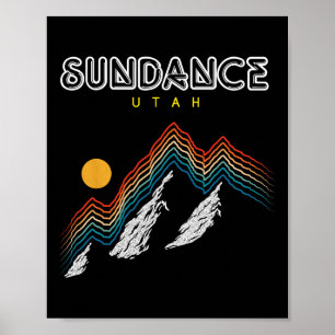 Sundance Utah - Usa Hiking And Climbing 1980s Retr Poster