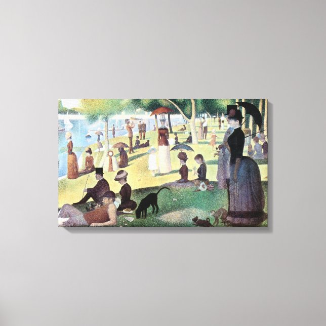 Sunday Afternoon, Island La Grande Jatte by Seurat Canvas Print (Front)