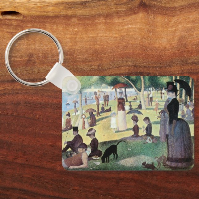 Sunday Afternoon, Island La Grande Jatte by Seurat Keychain (Back)