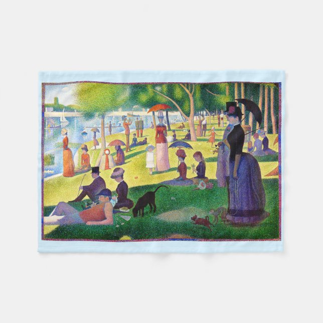 Sunday Afternoon On The Island Of La Grande Jatte Fleece Blanket (Front (Horizontal))