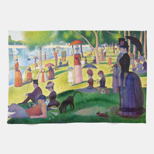 Sunday Afternoon On The Island Of La Grande Jatte Kitchen Towel (Horizontal)