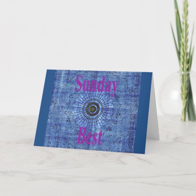Sunday Best Greeting Card Horizontal Template (Front)