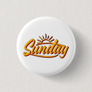 SUNDAY BEST SUMMER 1 INCH ROUND BUTTON