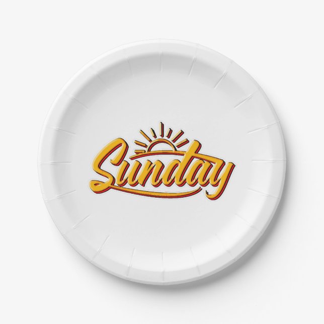 SUNDAY BEST SUMMER PAPER PLATE (Front)