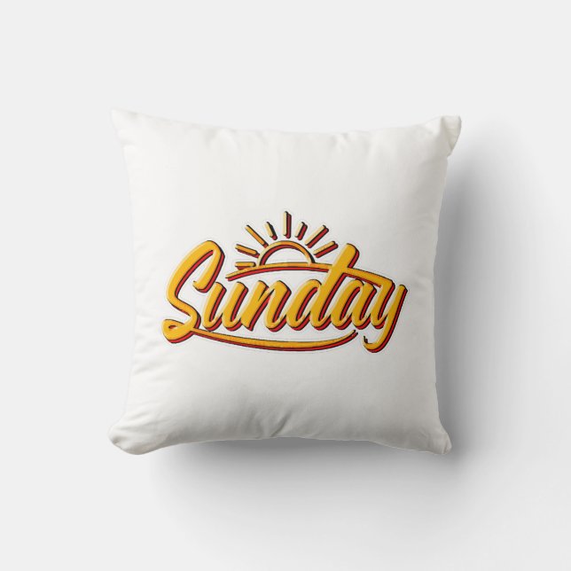 SUNDAY BEST SUMMER THROW PILLOW (Front)