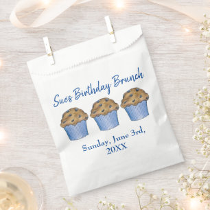 Sunday Breakfast Brunch Party Blueberry Muffin Favour Bag