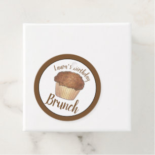 Sunday Breakfast Brunch Streusel Crumb Muffin Favour Tags