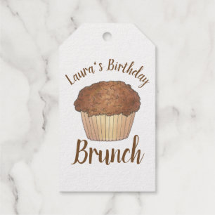 Sunday Breakfast Brunch Streusel Crumb Muffin Gift Tags