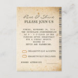 Sunday Brunch Additional Wedding RSVP Cards<br><div class="desc">Vintage old additional wedding RSVP cards for Sunday Brunch - Rise & Shine.</div>