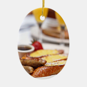 Sunday Brunch Ceramic Ornament