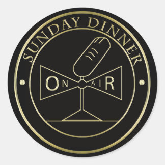 Sunday Dinner Stciker Bk Classic Round Sticker