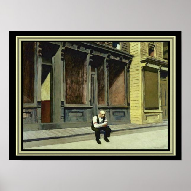 "Sunday" Edward Hopper 12 x 16 Print (Front)