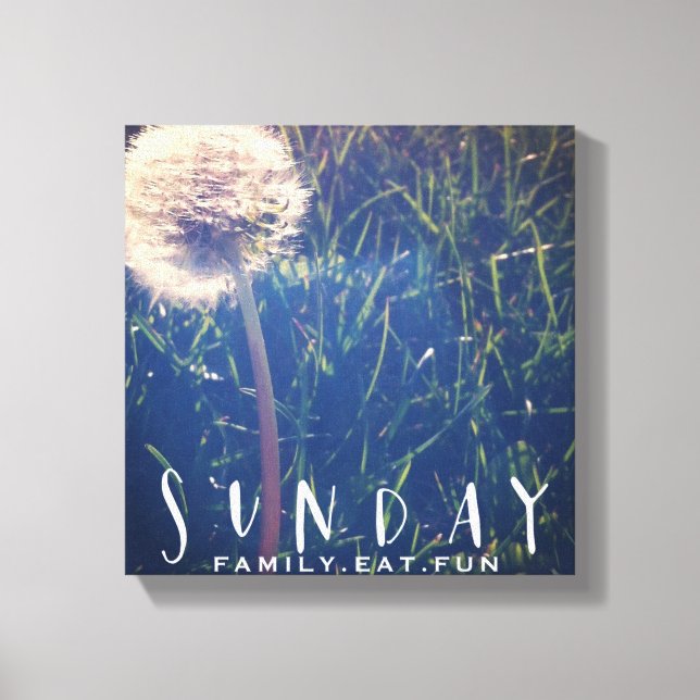Sunday Family Eat Fun Canvas Print (Front)