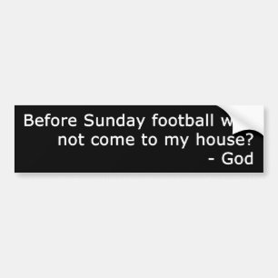 Sunday Football Bumper Sticker