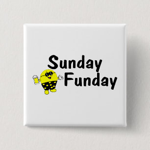 Sunday Funday 2 Inch Square Button