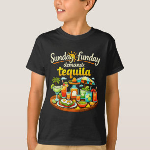 Sunday funday demands party crew joke T-Shirt