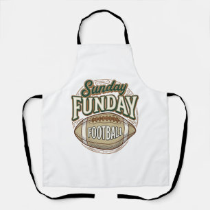 Sunday Funday Football Vintage Shirt Design_1 Apron
