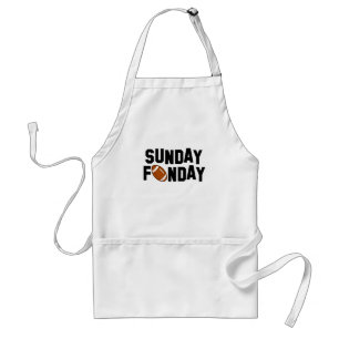 Sunday Funday with football Standard Apron