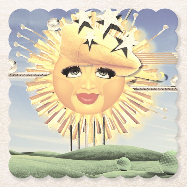 SUNDAY GOLF! PAPER COASTER (Front)