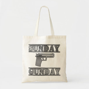 sunday gunday tote bag