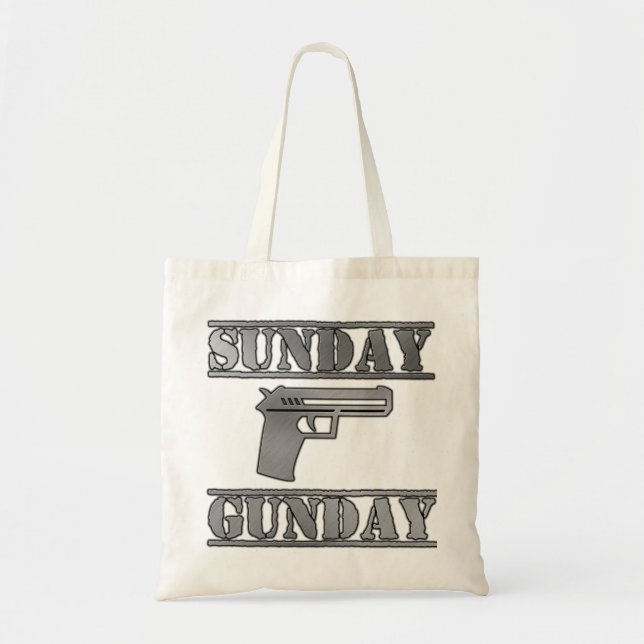 sunday gunday tote bag (Front)