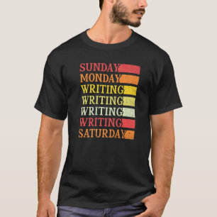 Sunday Monday Writing Book Writer Author Graphic T-Shirt