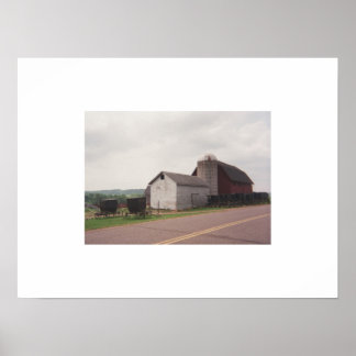 Sunday Morning Amish Gathering Poster