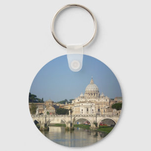 Sunday Morning in Rome Keychain
