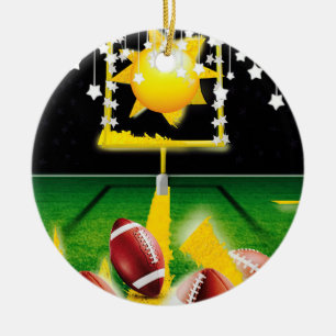 SUNDAY NIGHT FOOTBALL CERAMIC ORNAMENT