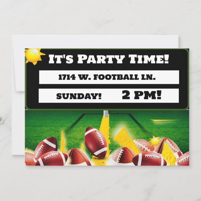 SUNDAY NIGHT FOOTBALL! INVITATION (Front)