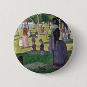 Sunday on La Grande Jatte Seurat Painting 2 Inch Round Button