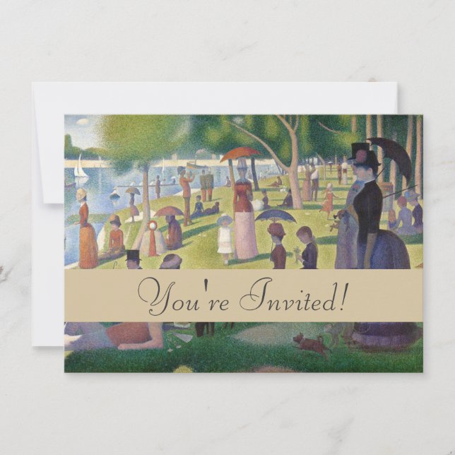 Sunday on La Grande Jatte Seurat Painting Invitation (Front)