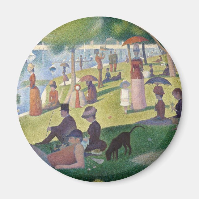 Sunday on La Grande Jatte Seurat Painting Magnet (Front)