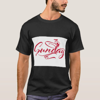 “Sunday” Print T-Shirt for Weekend Vibes