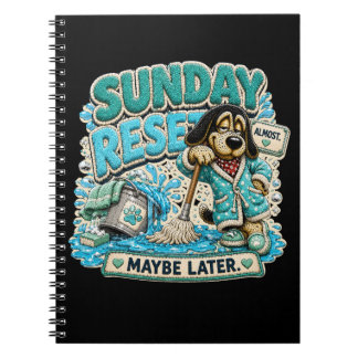 Sunday Reset Maybe Later Personalized Funny Notebook