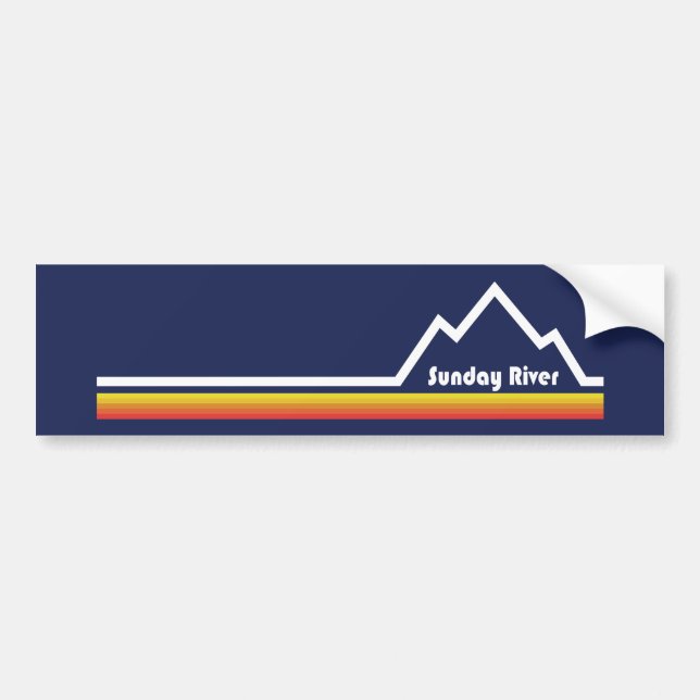 Sunday River Maine Bumper Sticker (Front)