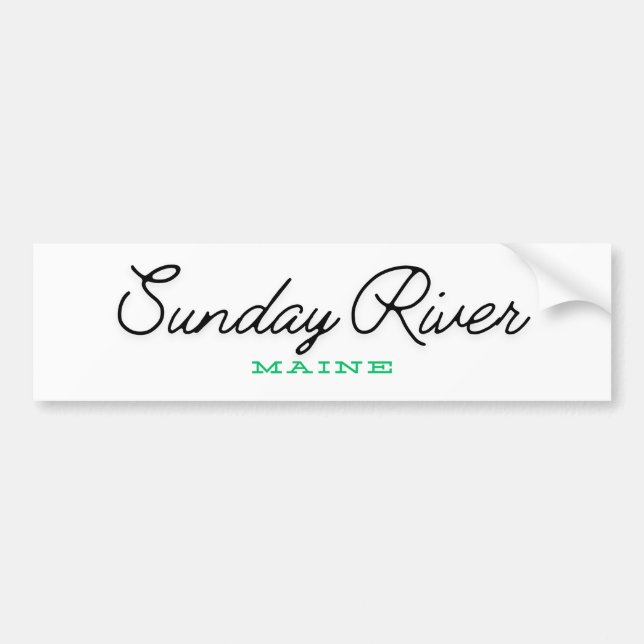 Sunday River Maine Bumper Sticker (Front)