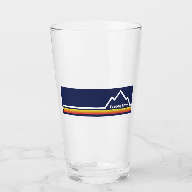 Sunday River Maine Glass (Front)