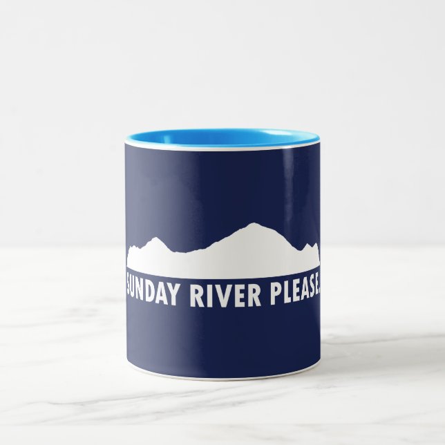 Sunday River Maine Please Two-Tone Coffee Mug (Center)