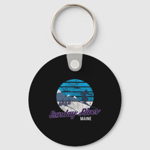 Sunday River Newry Maine New England Usa Ski Snowb Keychain