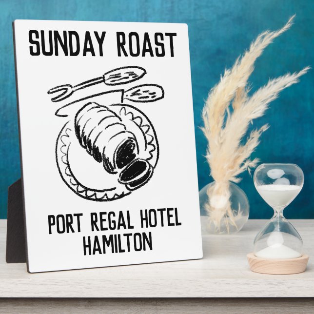 Sunday Roast Free-Standing Promotional Plaque (Side)